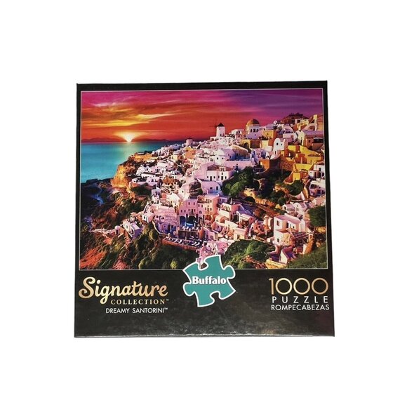 Buffalo Signature Collection 1000 Piece Jigsaw Puzzle Dreamy Santorini - Picture 1 of 5